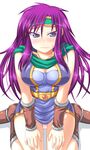  blue_eyes blush d_kurouri faris_scherwiz final_fantasy final_fantasy_v headband purple_hair solo 