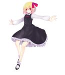  bad_id bad_pixiv_id banned_artist blonde_hair hair_ribbon harano outstretched_arms red_eyes ribbon rumia short_hair solo spread_arms touhou 