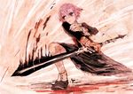  androgynous artist_request crona_(soul_eater) pink_hair short_hair solo soul_eater sword weapon 