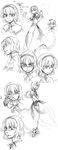  alice_margatroid angry capelet expressions face fingerless_gloves gloves greyscale highres hikawa_shou jitome monochrome short_hair sigh sketch touhou 