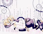  1girl bad_id bad_pixiv_id blonde_hair brother_and_sister iko_(i-my-16) kagamine_len kagamine_rin siblings twins vocaloid 