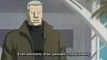  batou engrish ghost_in_the_shell ghost_in_the_shell_stand_alone_complex male_focus poorly_translated ranguage screencap solo subtitled 