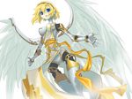  aegis_(persona) android blonde_hair blue_eyes cosplay indee metatron_(megami_tensei) persona persona_3 short_hair solo wings 