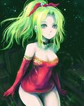  elbow_gloves final_fantasy final_fantasy_vi gloves green_hair kara_(color) long_hair ponytail solo tina_branford 