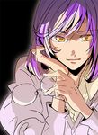  androgynous bad_id bad_pixiv_id glasses gundam gundam_00 himuka_roko lowres male_focus otoko_no_ko purple_hair solo tieria_erde yellow_eyes 