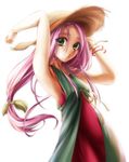  dress hat highres kidou_senkan_nadesico kisaragi lapis_lazuli long_hair pink_hair solo yellow_eyes 