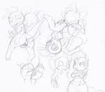  anal anal_fingering anus black_and_white female fingering mammal monkey monochrome nintendo plain_background pok&#233;mon pokemon primate pussy scrafty simisear sketch video_games white_background zinnthos 