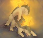  anal anal_penetration blush eyes_closed feral fire gay larvitar_(artist) male nintendo nude overweight penetration pok&#233;mon pokemon red_eyes sex typhlosion video_games 