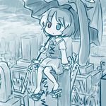  graveyard heterochromia rain solo tatara_kogasa touhou yamabuki_(yusuraume) 