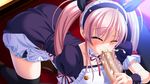  bishop bishop_(company) cum cum_in_mouth eyes_closed penis pink_hair shirikon_magic_umareru_mae_kara_anata_senyou twintails 