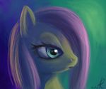  blue_eyes equine female fluttershy_(mlp) friendship_is_magic horse looking_away mammal my_little_pony pegasus plain_background pony raikoh-illust raikoh14 solo wings 