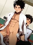  2boys censored cum cum_in_ass cum_inside gym_clothes gym_uniform multiple_boys open_clothes open_mouth penis resfrio sex yaoi 