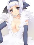  1girl angel_(fairy_tail) black_eyes breasts detached_sleeves fairy_tail female hairband white_hair 