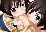  3girls blonde_hair blue_eyes blush cecilia_alcott censored fellatio highres infinite_stratos multiple_girls oral orimura_chifuyu shinonono_houki what 