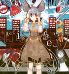  anchor animal_ears bad_id bad_pixiv_id blood grey_hair hanged henohenomoheji highres itomugi-kun kumoi_ichirin looking_at_viewer mouse_ears mouse_tail murasa_minamitsu nazrin red_eyes road_sign rope sign solo suicide tail toramaru_shou toramaru_shou_(tiger) touhou 