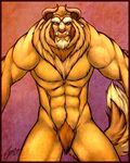  beast_(disney) beauty_and_the_beast biceps disney feralise fur male mane muscles pecs solo the_beast 