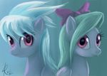  cloud_chaser_(mlp) cloudchaser_(mlp) equine female feral flitter_(mlp) friendship_is_magic hair horse looking_at_viewer mammal my_little_pony pegasus pink_eyes plain_background pony raikoh-illust raikoh14 two_tone_hair wings 