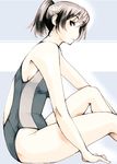  amagami bad_id bad_pixiv_id black_eyes black_hair competition_swimsuit mike156 one-piece_swimsuit ponytail short_hair solo swimsuit tsukahara_hibiki 