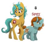  alpha_channel crossgender cute cutie_mark duo equine female feral friendship_is_magic horn horse mammal my_little_pony plain_background pony snails_(mlp) snips_(mlp) spice sugar transparent_background unicorn xashleymx 