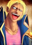  :d bellamy blonde_hair brown_eyes dated kei-suwabe male_focus one_piece open_mouth scar smile solo 