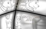  black_and_white canine child comic cub dialog dialogue english_text father father_and_son gay hair incest male mammal monochrome parent son sparklemotion text young 