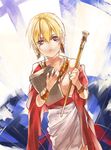  bad_id bad_pixiv_id blonde_hair bracelet fate/zero fate_(series) gilgamesh jewelry male_focus necklace red_eyes rum3307 scepter solo staff tablet toga 
