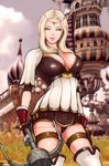  archer_(dragon_nest) blonde_hair bow_(weapon) breasts crossbow deepwhite dragon_nest gloves green_eyes large_breasts lips long_hair thighs weapon 