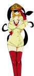  1girl alternate_costume breasts brown_eyes cosplay domino_(cosplay) domino_(one_piece) female hat highres impel_down large_breasts long_image nami nami_(one_piece) necktie one_piece orange_hair solo standing tall_image uniform 