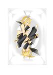  1girl blonde_hair blue_eyes bow brother_and_sister caffein kagamine_len kagamine_rin ribbon siblings twins vocaloid 