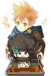  character_print child hanamura_mai i-pin jacket katekyo_hitman_reborn! lambo male_focus multiple_boys reborn sawada_tsunayoshi scarf shopping_cart 