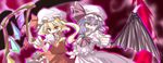  bad_id bad_pixiv_id blonde_hair blue_hair flandre_scarlet hat multiple_girls ogera_okera remilia_scarlet ribbon siblings sisters touhou wings 