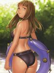  alister_agrew art_deco ass bikini cowboy_shot highres innertube last_exile light_smile looking_back murata_renji o-ring o-ring_bottom skindentation solo swimsuit 