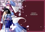  cherry_blossoms covering_mouth fan folding_fan hat hitsuki_rei japanese_clothes kimono saigyouji_yuyuko solo touhou 