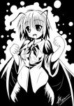  a_kirima antennae greyscale insect_girl monochrome solo touhou wriggle_nightbug 