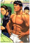  abs highres ikeno_daigo lingerie male_focus multiple_boys muscle ryuu_(street_fighter) shirtless street_fighter underwear 