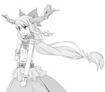  dithering greyscale ibuki_suika kannari monochrome sad simple_background solo touhou white_background 