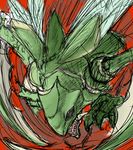  green krahendrache no_humans pokemon pokemon_(creature) scyther solo wings 