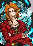  artist_request cigarette kaiji kitami male_focus smoking solo 