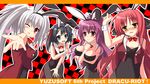  animal_ears bow bowtie bunny_ears bunnysuit detached_collar dracu-riot! elena_olegovna_owen highres inamura_rio long_hair mera_azusa multiple_girls pantyhose takanashi_kou wrist_cuffs yarai_miu 