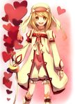  alice_(tales) blonde_hair bloomers boots coat hat heart heart_background kontore pink_background rapier short_hair skirt smile solo sword tales_of_(series) tales_of_symphonia tales_of_symphonia_knight_of_ratatosk underwear veil weapon white_bloomers yellow_eyes 