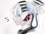  android aqua_hair blue_hair citolo headphones labrys persona persona_4:_the_ultimate_in_mayonaka_arena red_eyes solo 