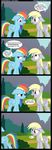  blonde_hair bush comic cutie_mark derpy_hooves_(mlp) dialog dialogue english_text equine female feral friendship_is_magic grass hair horse mammal multi-colored_hair my_little_pony outside pegasus pony rainbow_dash_(mlp) rainbow_hair text tree veggie55 wings wood yellow_eyes 