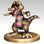  game_freak krokorok nintendo no_humans pokemon simple_background solo super_smash_bros. trophy 