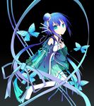  aoki_lapis blue_eyes blue_hair bug butterfly ichiyan insect long_hair solo tourmaline very_long_hair vocaloid 