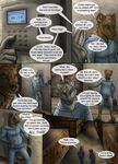  canine clothing comic dialog english_text hoodie hyena long_day_at_work male mammal pants reis rukis text warehouse wolf work 