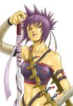  artist_request eyeliner fishnets kunai makeup mitarashi_anko naruto ninja purple_hair sword weapon 