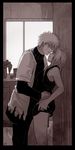  ; couple happy haruno_sakura haruno_sakura; hokage hug kitchen monochrome monocrhome;musesilver musesilver naruto uzumaki_naruto 