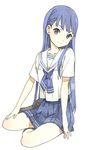  1girl aoi_noriko horiguchi_yukiko light_novel long_hair lowres school_uniform shiromizakana smile solo the_outside_of_door tobira_no_soto 