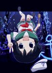  anchor black_hair blue_eyes chain hat hat_removed headwear_removed hishaku murasa_minamitsu open_mouth sailor sailor_hat short_hair smile solo touhou upside-down v yamabuki_(yusuraume) 