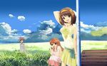  asahina_mikuru landscape nagato_yuki scenic summer_dress suzumiya_haruhi suzumiya_haruhi_no_yuutsu 